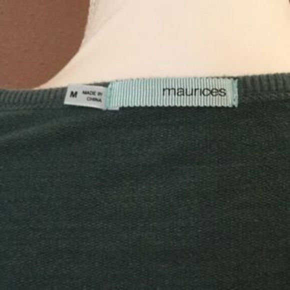 Marurice’s Green Crocheted Lace Front Pullover - Picture 6 of 8